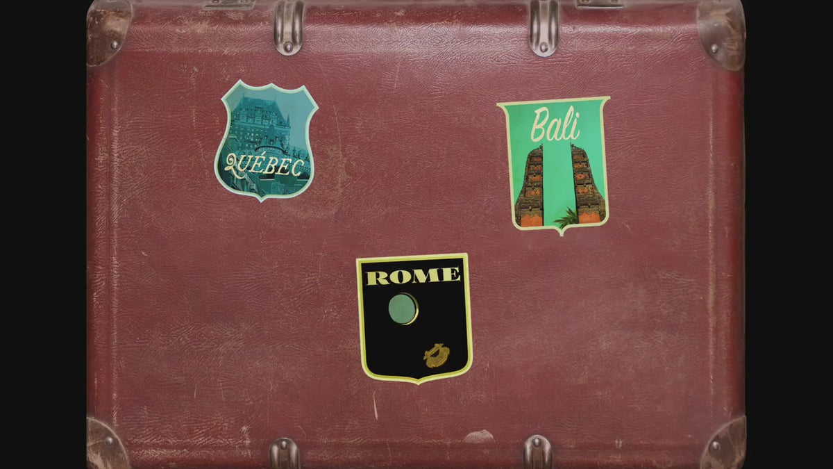 Milan Italy Travel Sticker: Vintage Luggage Decal
